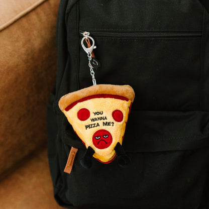 Punchkins Funny Pizza Plush Keychain