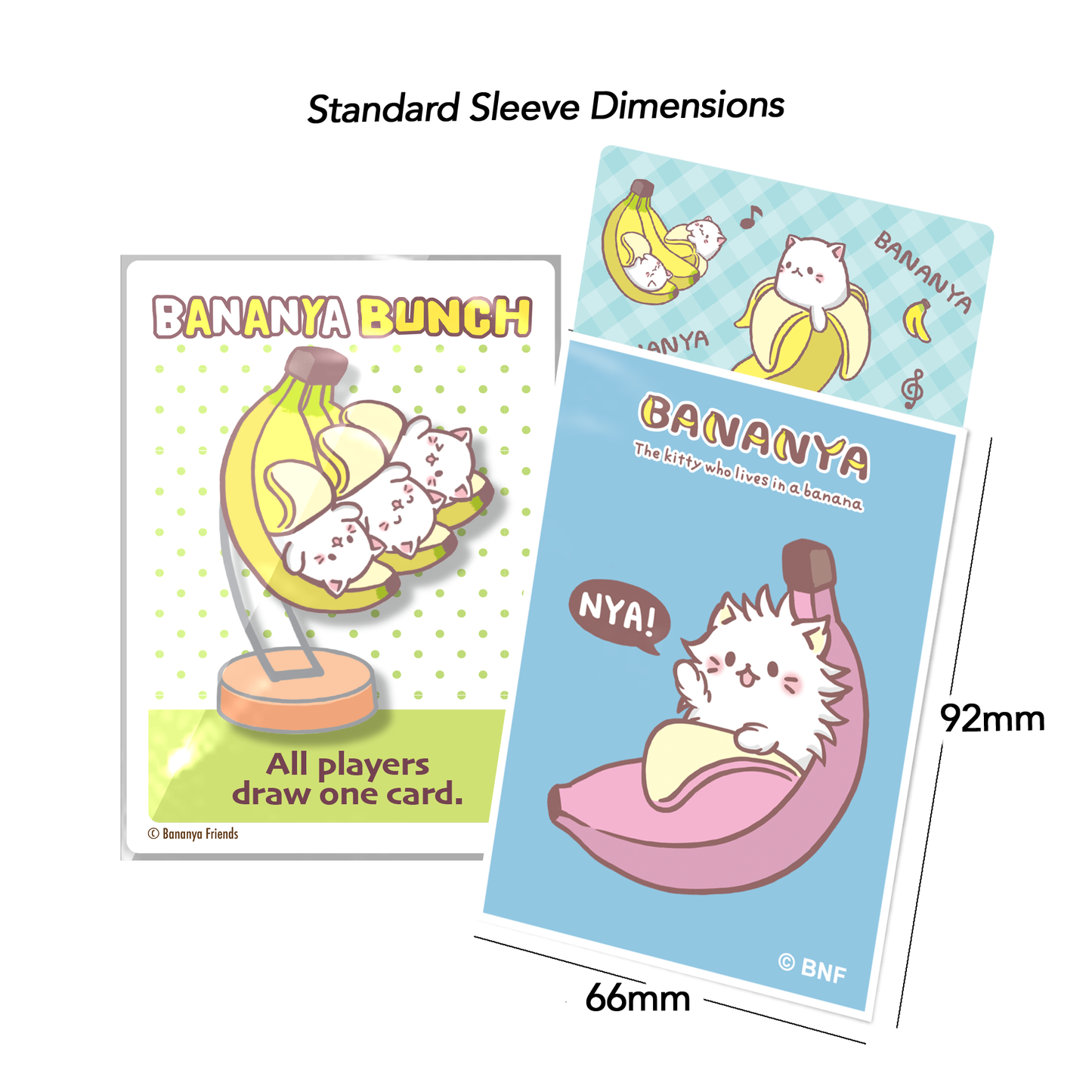 Officially Licensed Bananya Standard Sleeves - Blue