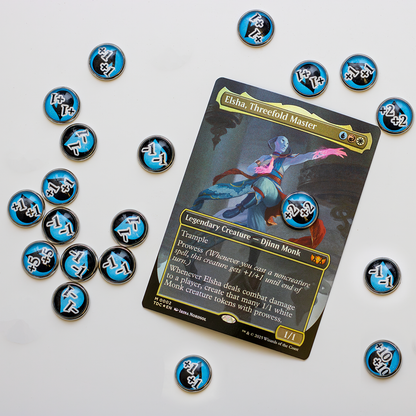 Handmade Glass & Metal Stat Counters for Magic The Gathering