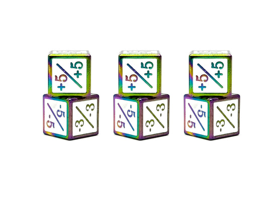 White Pack of D6 CCG Metal Dice