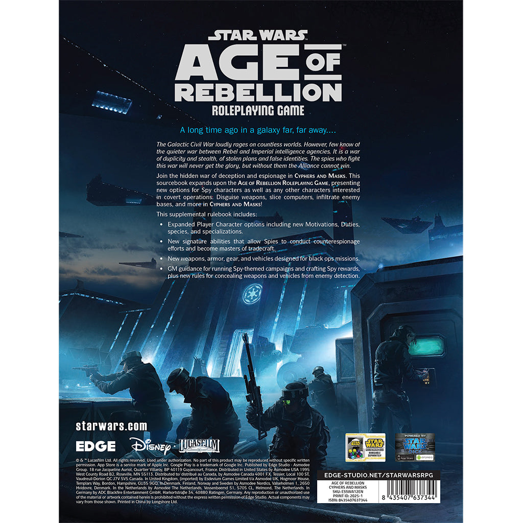 Star Wars: Age of Rebellion - Cypher and Masks