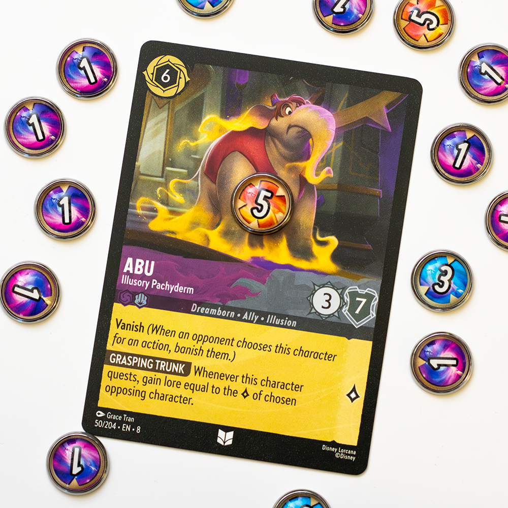 Handmade Damage Counters for the Lorcana TCG