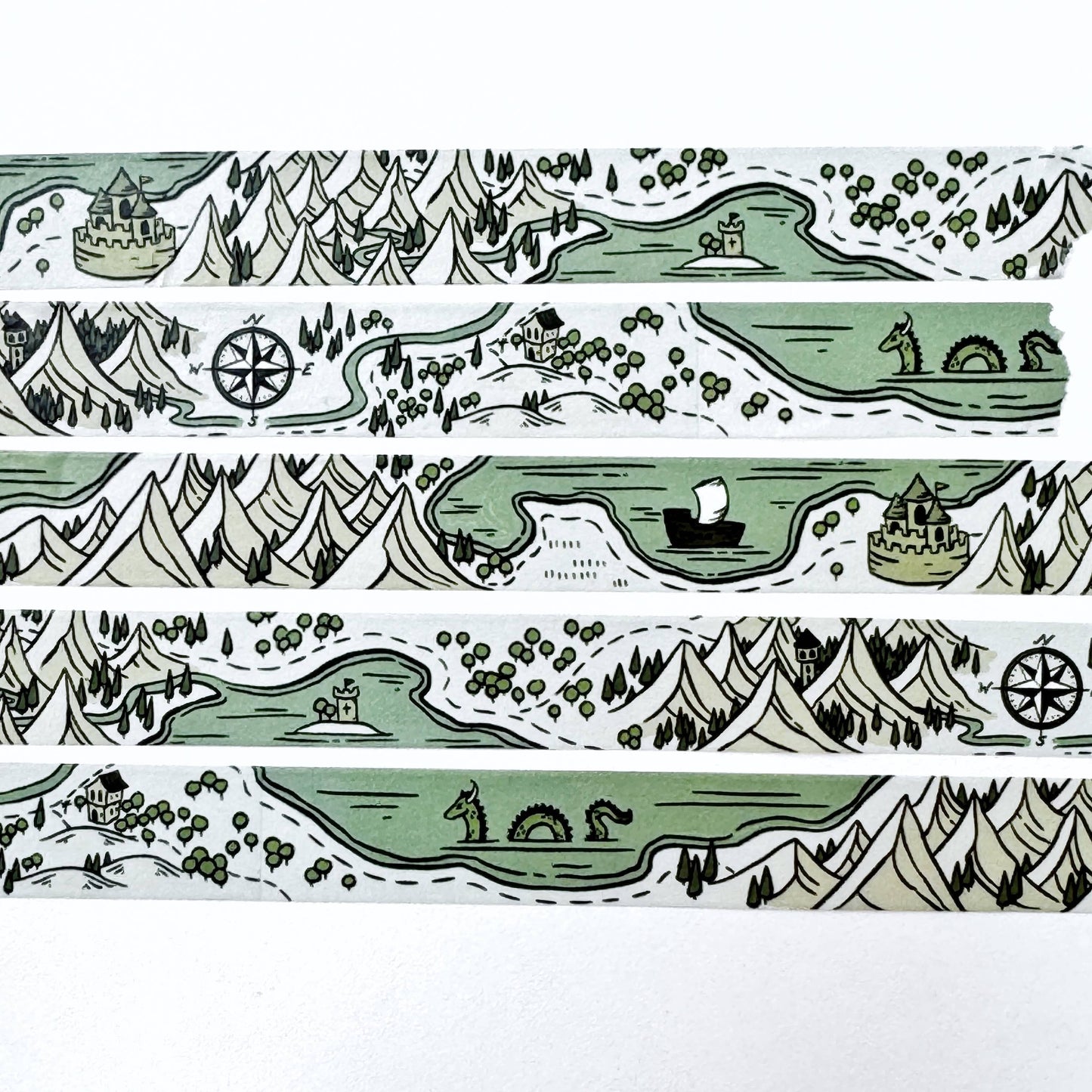 Fantasy Adventure Map Washi Tape - for world builders, RPG,