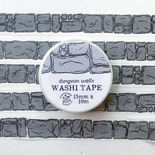 Stone Dungeon Walls Washi Tape - Instant Dungeon Creator - for world builders, RPG, D&D, fantasy lovers and more!