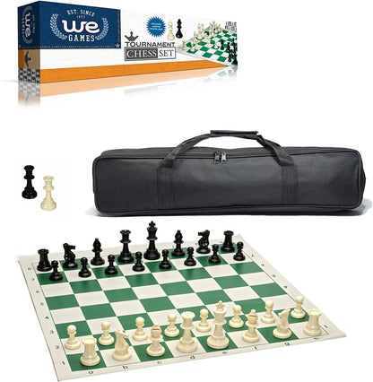 Tournament Chess Set with Black Canvas Bag