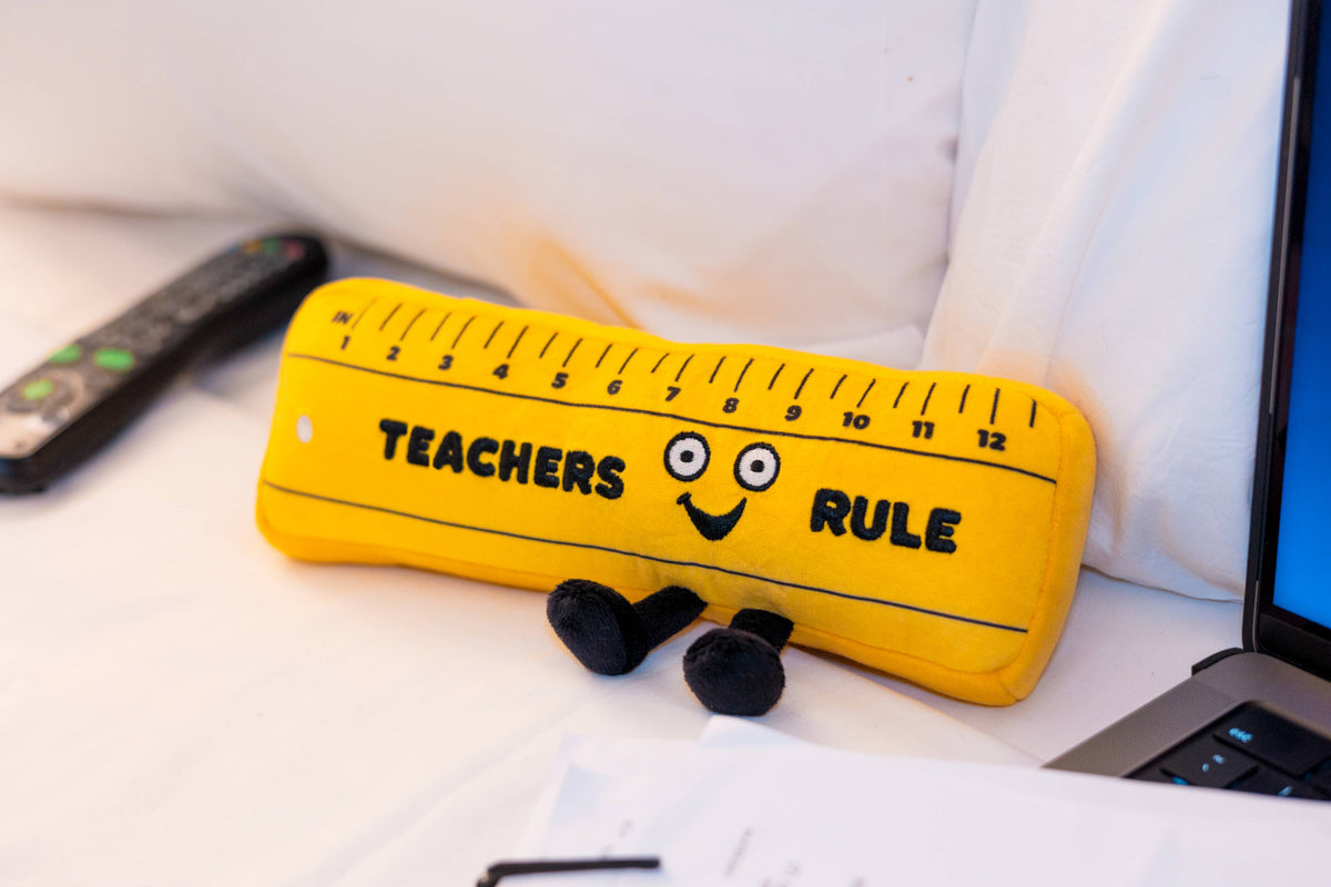 Teacher Ruler Smiley Teachers Rule Plush Ruler Teacher Gift Toy Funny Cute – By The Board ...