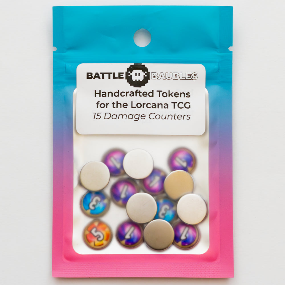 Handmade Damage Counters for the Lorcana TCG