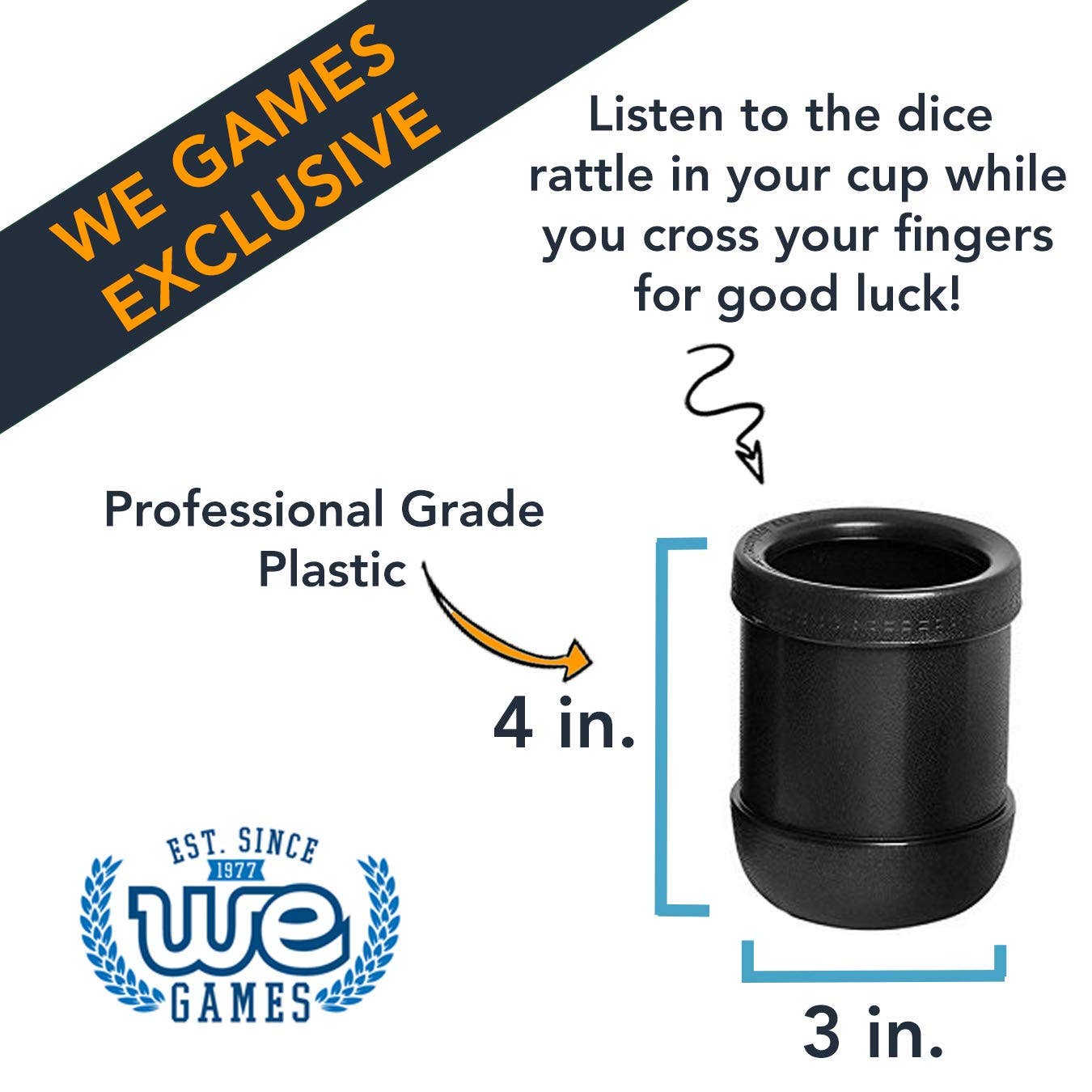 Liar's Dice Set of 4 Plastic Cups