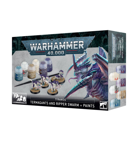 Warhammer 40,000: Tyranids: Termagants and Ripper Swarm + Paints Set (60-13)