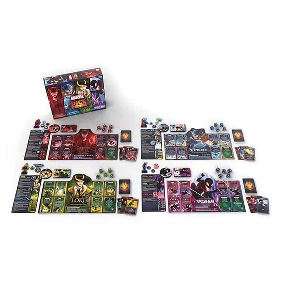 Dice Throne: Marvel 4-Hero Box: Scarlet Witch vs. Thor vs. Loki vs. Spiderman
