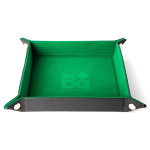Folding Dice Tray: Velvet 10x10: Green