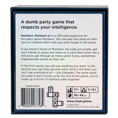 Monikers: Monikers-er (17+)