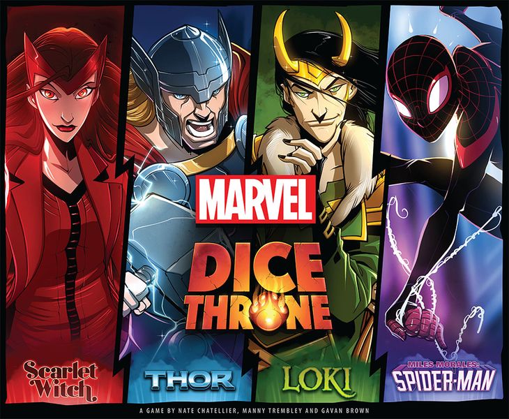 Dice Throne: Marvel 4-Hero Box: Scarlet Witch vs. Thor vs. Loki vs. Spiderman
