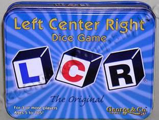 L-C-R: Left Center Right Dice Game Deluxe Metal Tin