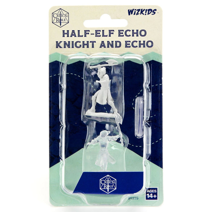 Wizkids: Critical Role Minis: Half-Elf Echo Knight and Echo Female (Unpainted)