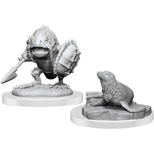 D&D Nolzur's Marvelous Miniatures: Unpainted Minis- Wave 20- Locathah & Seal