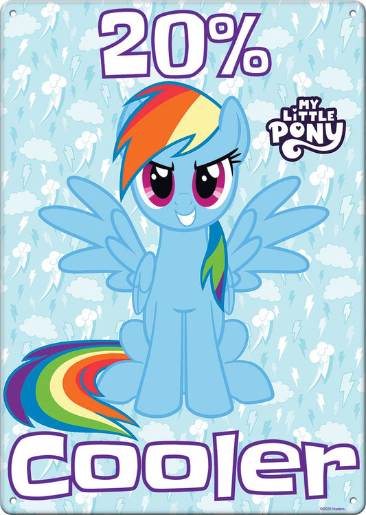 My Little Pony 2O percent Cooler Metal Sign (11.5" x 8.25")
