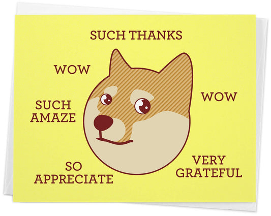 Such Thanks Doge Shiba Inu Card