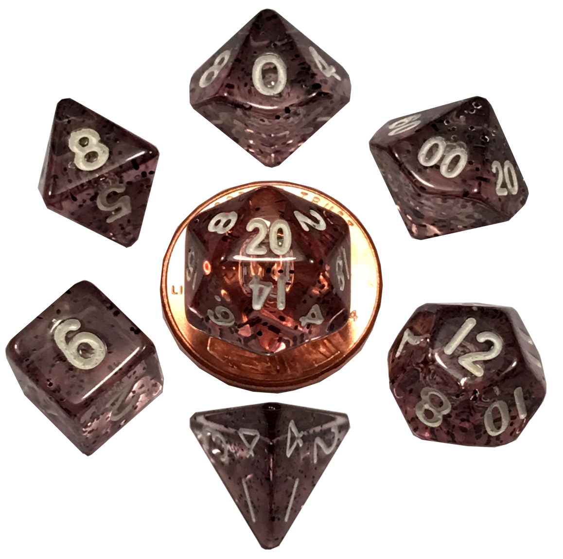 10mm Mini Dice Acrylic Polyhedral Set