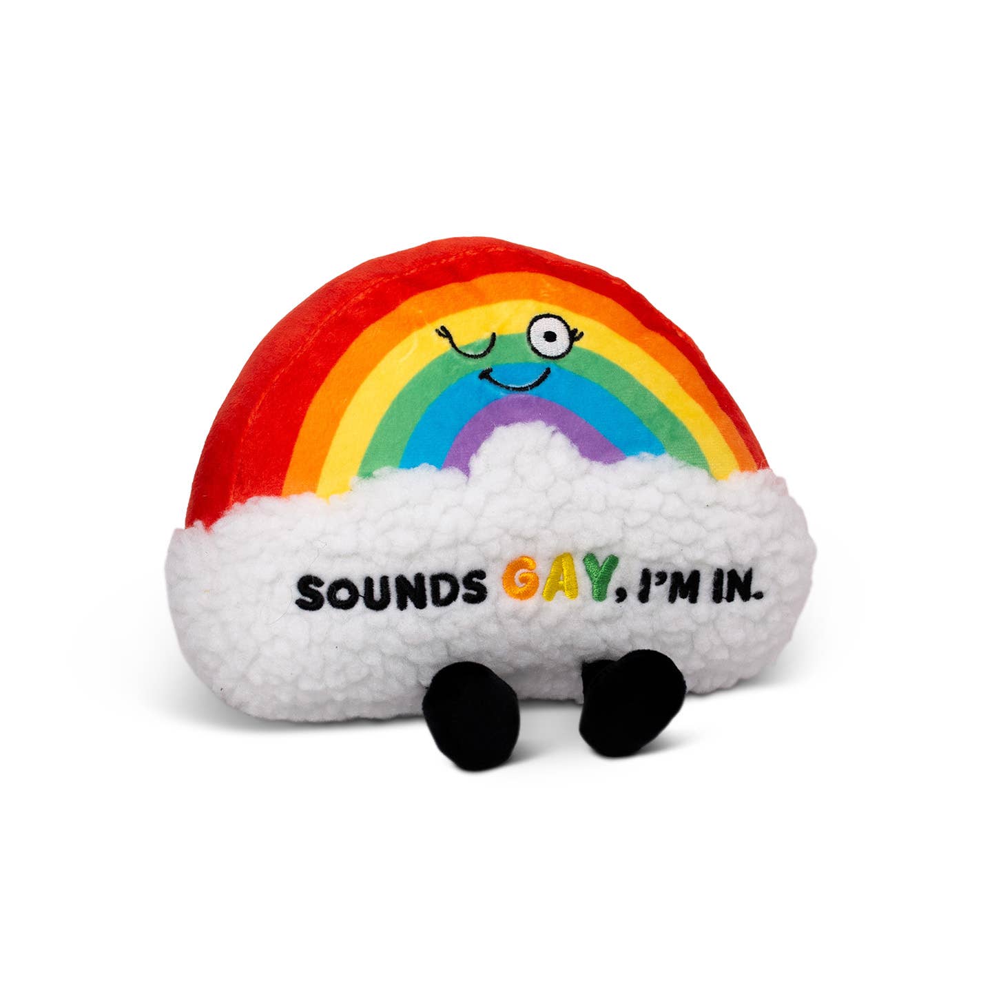"Sounds Gay, I'm In" Rainbow Plushie, Cute, Gift, Funny