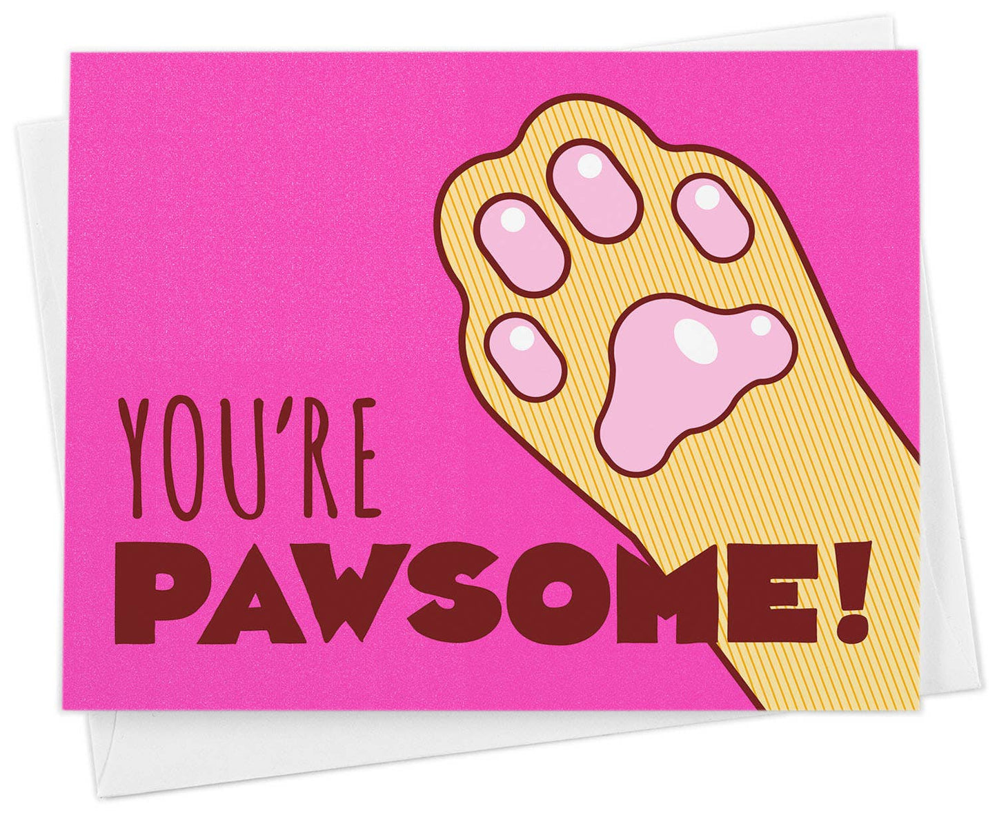 You're Pawsome Cat Paw Card