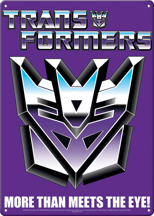 Transformers Decepticon Metal Sign (11.5" x 8.25")