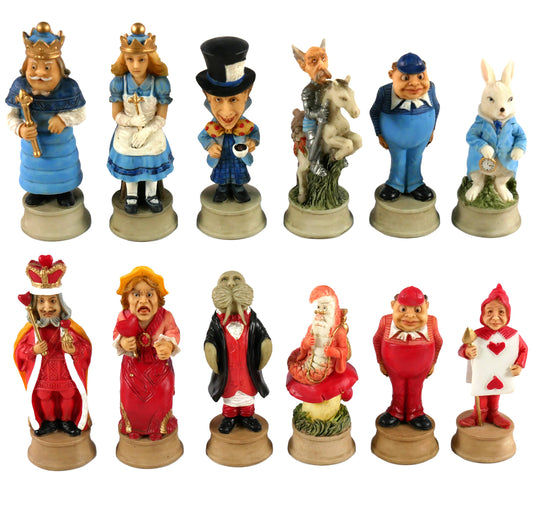 Chessmen - Alice in Wonderland Resin Chessmen