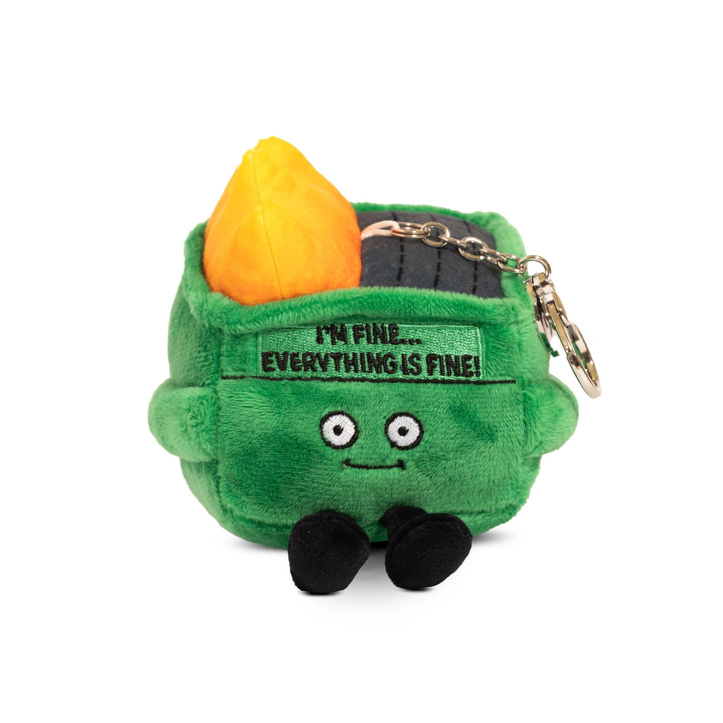 Punchkins Dumpster Fire Plush Keychain