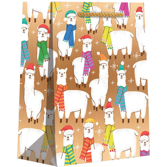 Christmas Llama Tote - Medium